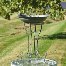 Load image into Gallery viewer, &quot;Two Birds&quot; Iron Birdbath
