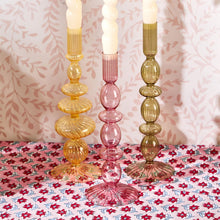 Load image into Gallery viewer, Hand Blown Glass Candleholder
