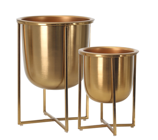Metal Planters on Stand