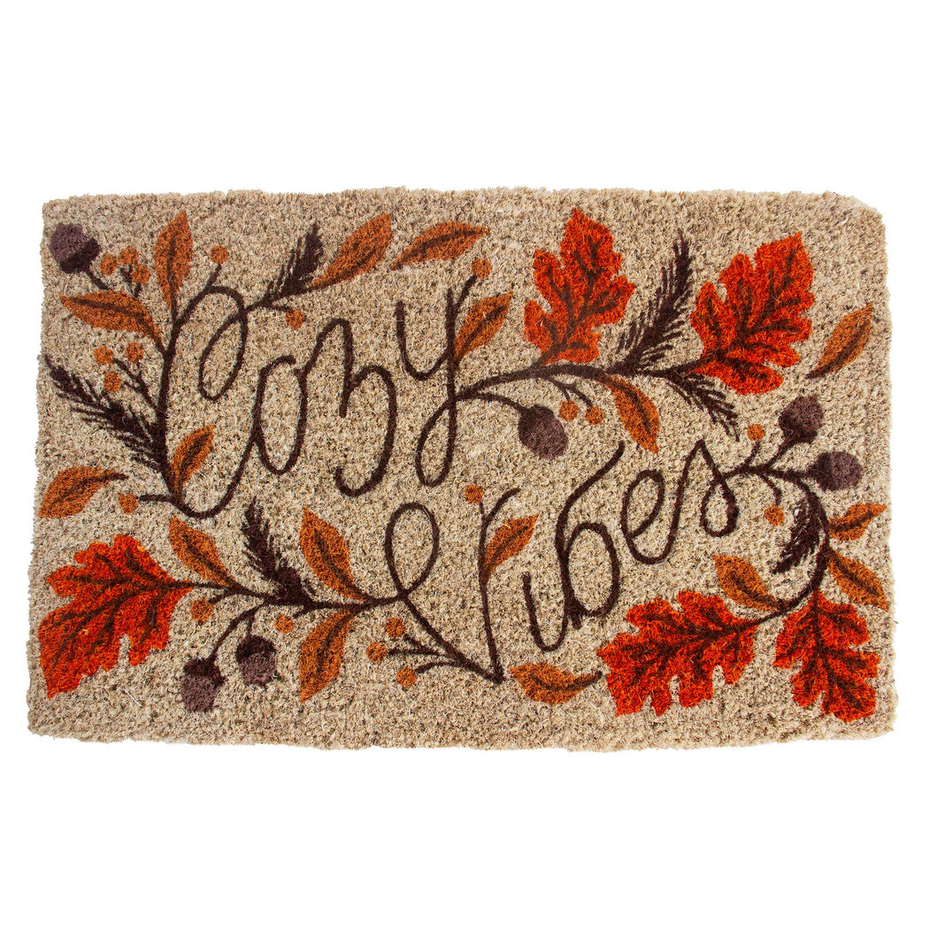 Cozy Vibes Handwoven Coconut Fiber Doormat