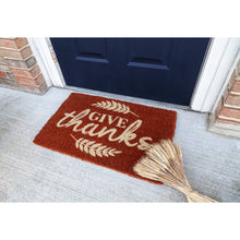 Load image into Gallery viewer, Give Thanks Handwoven Coconut Fiber Doormat
