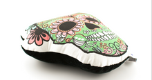 Load image into Gallery viewer, Floral Sugar Skull Pillow
