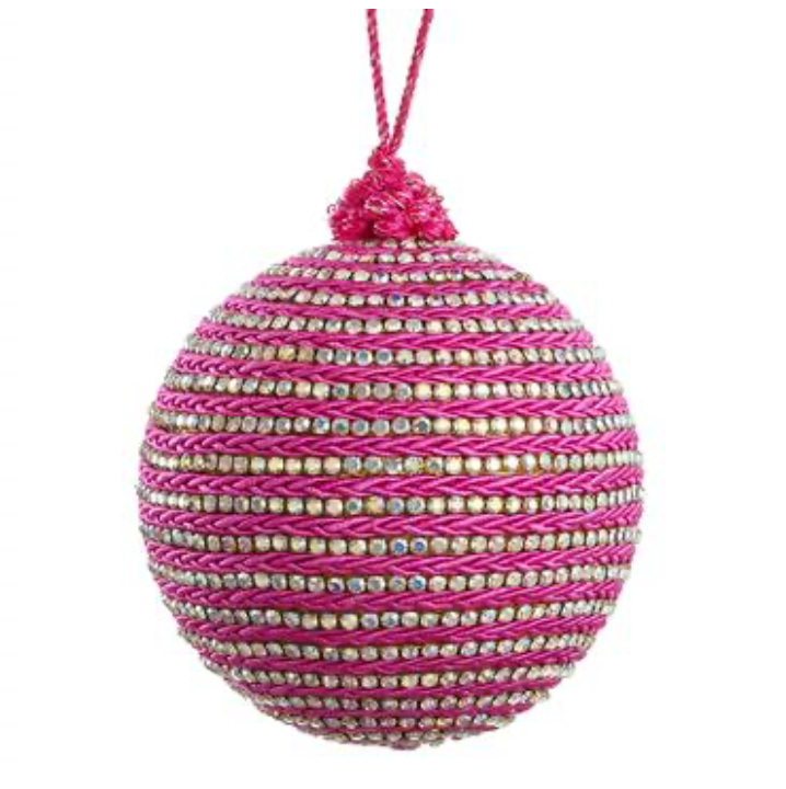 Diamond Braided Ball Ornament