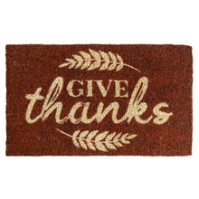 Load image into Gallery viewer, Give Thanks Handwoven Coconut Fiber Doormat
