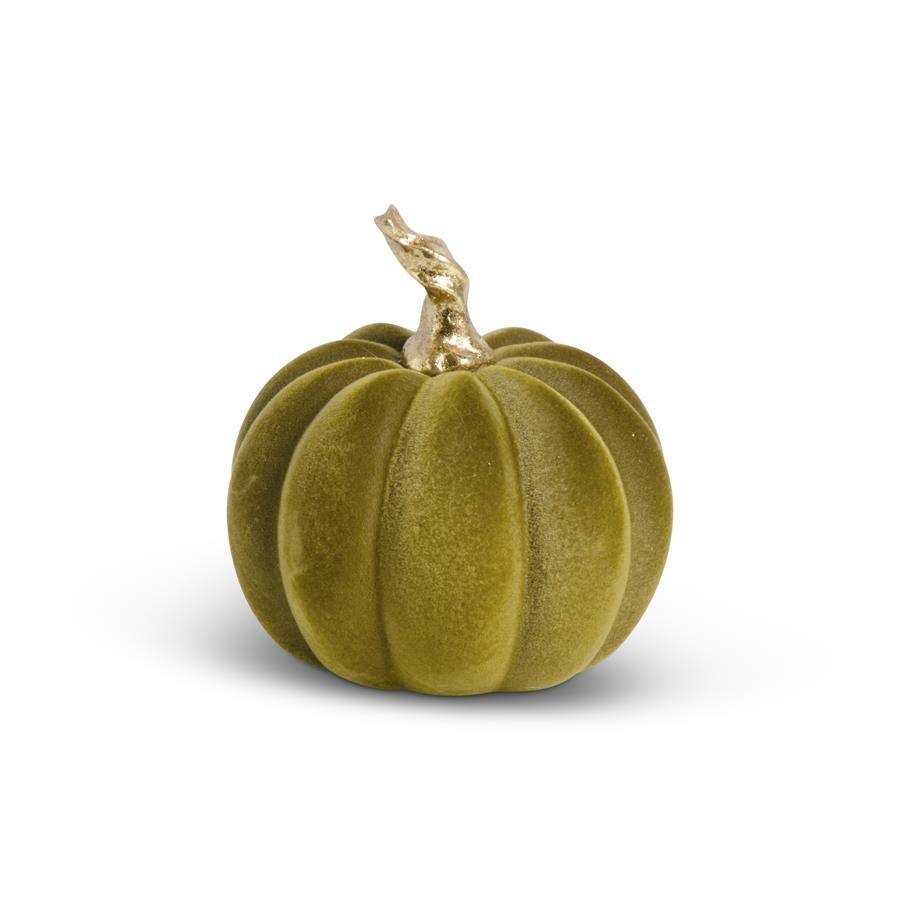 Green Velvet Pumpkin W/ Gold