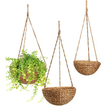 Load image into Gallery viewer, Rice Nut Weave Round Hanging Basket
