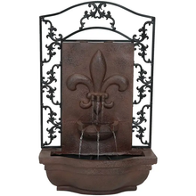 Load image into Gallery viewer, French Lily Outdoor Wall Fountain ND
