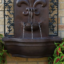 Load image into Gallery viewer, French Lily Outdoor Wall Fountain ND
