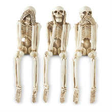 Load image into Gallery viewer, See No Evil, Hear No Evil, Speak No Evil Skeleton Set
