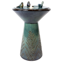 Load image into Gallery viewer, Gathering Birds Ceramic Outdoor Fountain ND
