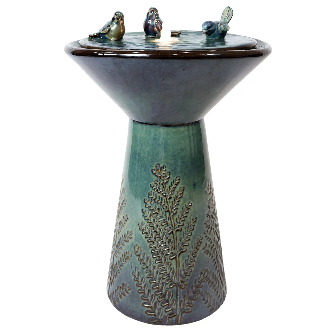 Gathering Birds Ceramic Outdoor Fountain ND