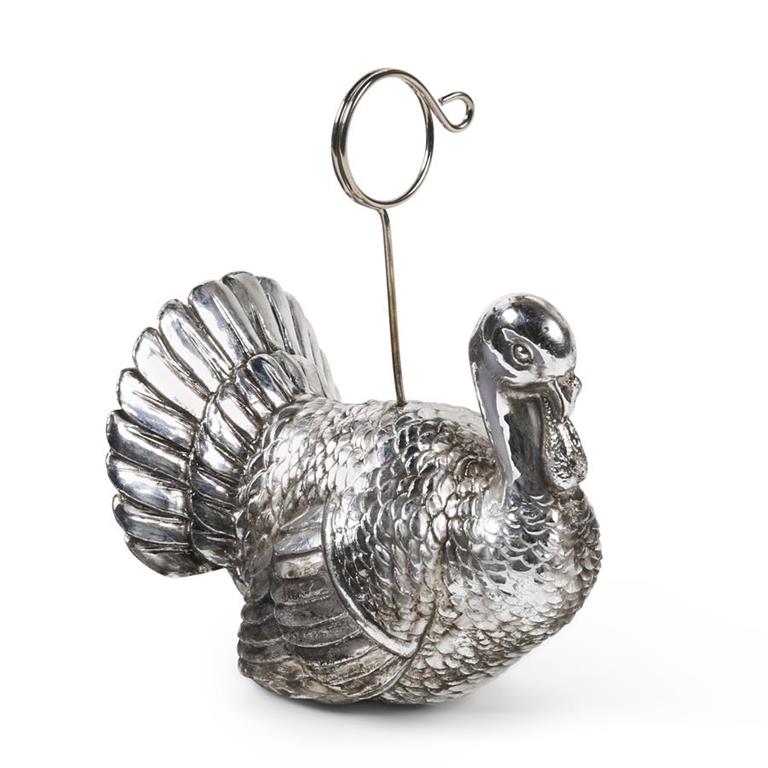Silver Turkey Card Holder