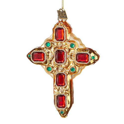 Jeweled Cross Ornament