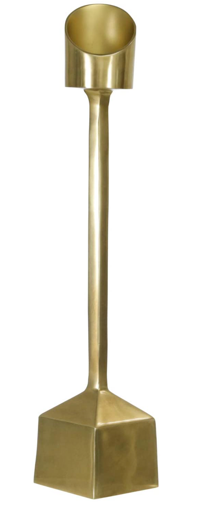 Aluminum Pillar Candle Holder, Gold