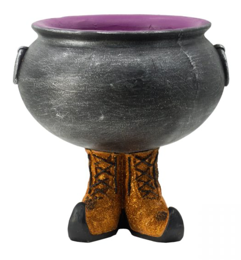 Resin Pot With Witches Boots