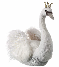 Load image into Gallery viewer, Velvet Fur Sweet Dreams Swan with Crown
