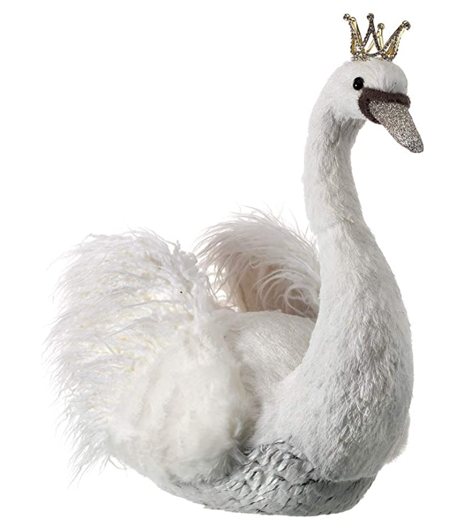 Velvet Fur Sweet Dreams Swan with Crown