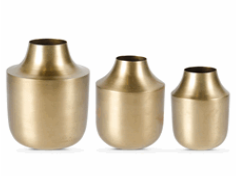 Brushed Gold Tapered Vases