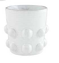 Load image into Gallery viewer, Beaded Pot, White
