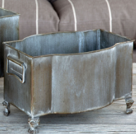 Load image into Gallery viewer, Handsome Footed Metal Planter
