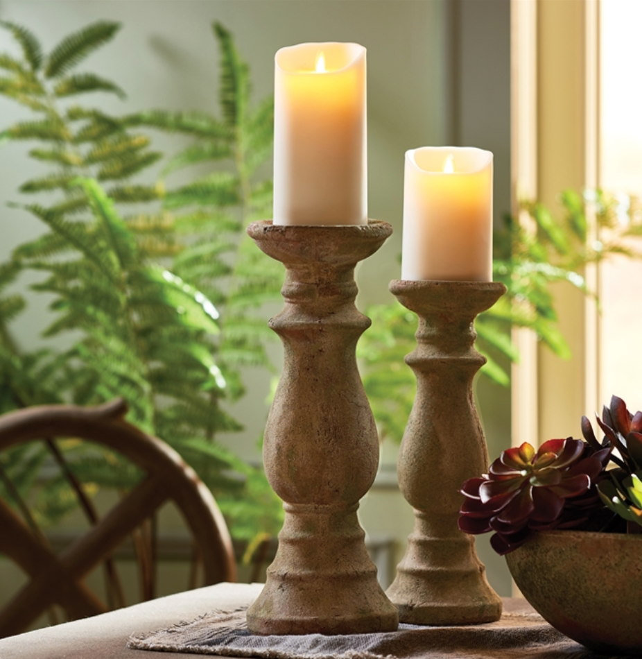 Weathered Garden Candle Stand