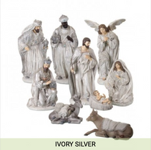 Load image into Gallery viewer, Resin Bejeweled Nativity Set 9PC
