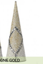 Load image into Gallery viewer, Glitter w/ Beads Gatsby Cone Tree

