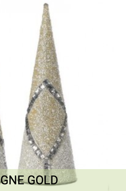 Glitter w/ Beads Gatsby Cone Tree