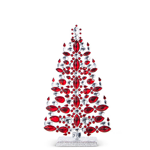 Red and Crystal Jeweled Tree