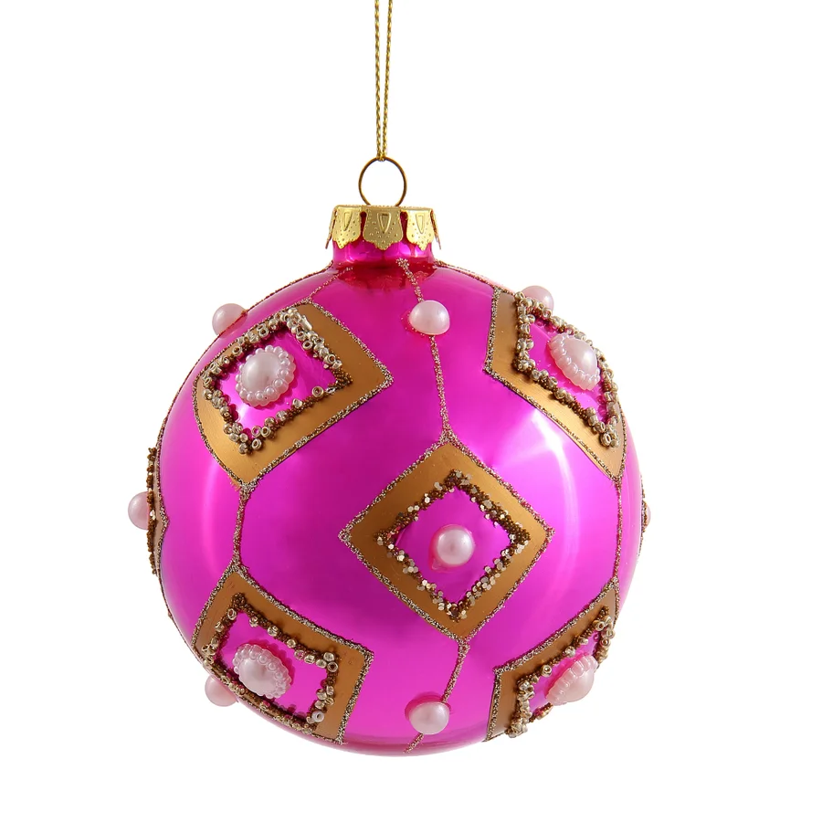 Geo Pearl Ball Ornament