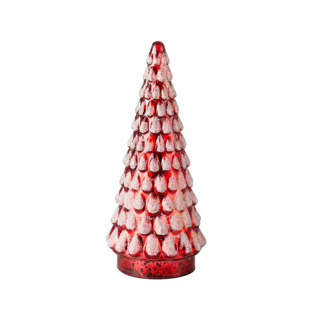 Glass Christmas Trees - Red