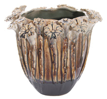 Load image into Gallery viewer, Ceramic Pot W/ Attached Flowers
